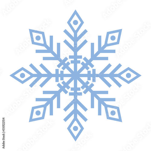 Abstract blue snowflakes. Snowflake with a pattern. Snow. Vector illustration