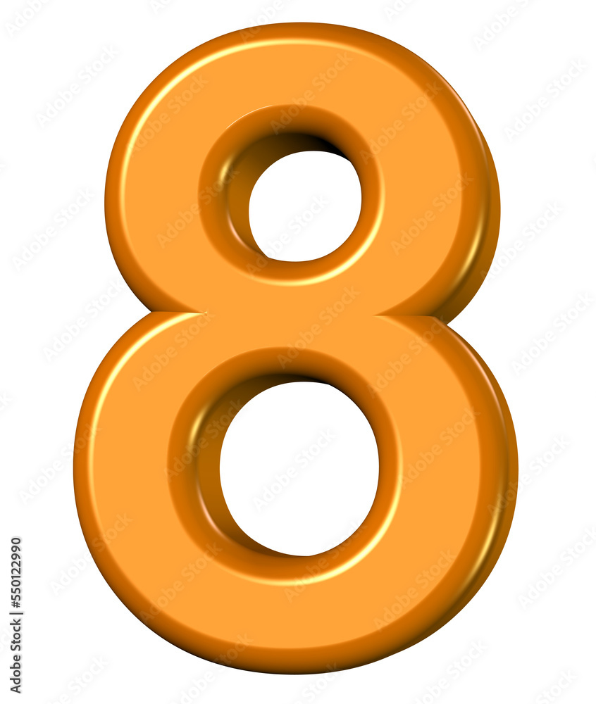 3d coffee colored number 8 3d coffee colored number 8