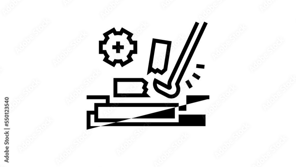 wood floor dismantling line icon animation wood floor dismantling line icon animation