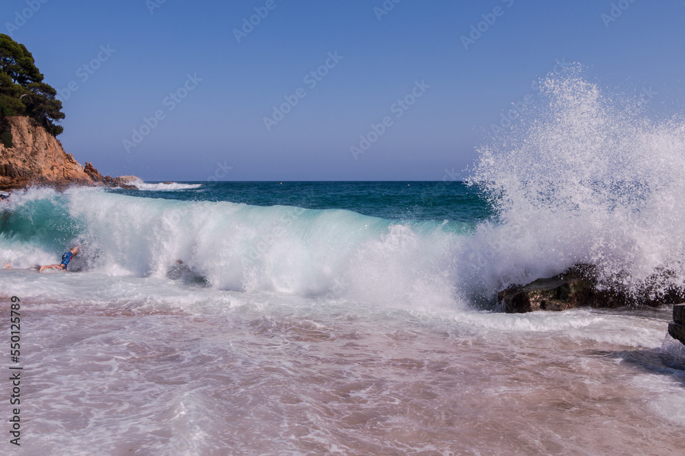 Beautiful landscape, rocky shore of the mediterranean sea. Catalonia Beautiful landscape, rocky shore of the mediterranean sea. Catalonia