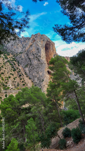 The Kings Little Path. The Famous Walkway Along the Steep Walls of a Narrow Gorge in El Chorro.