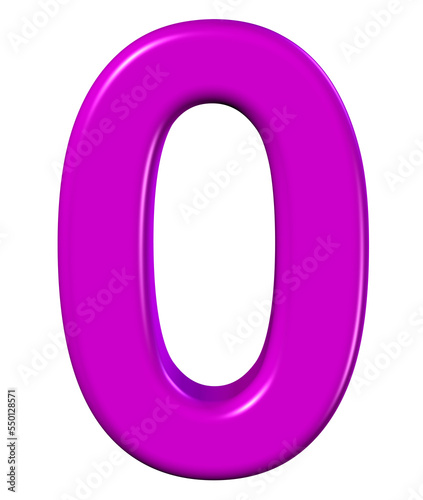 3d number zero