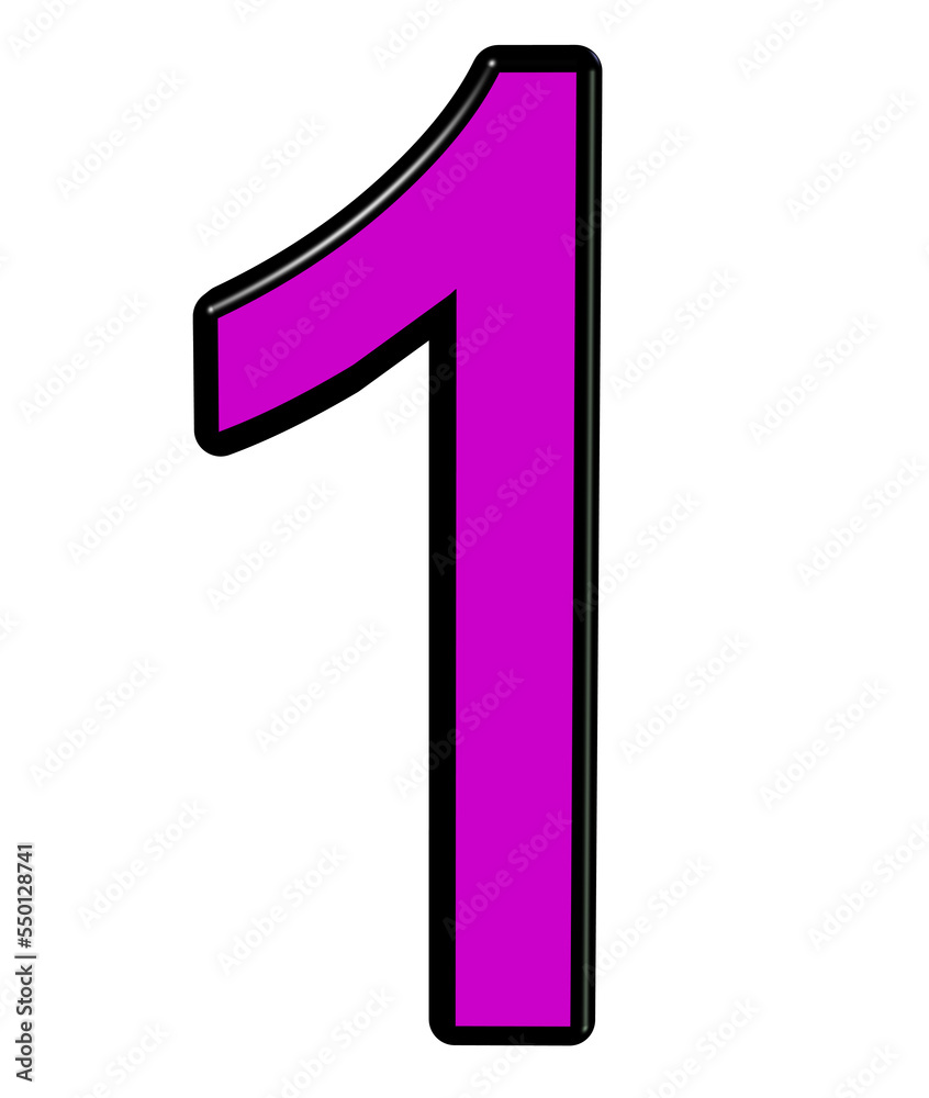 3d number 1 in pink 3d number 1 in pink