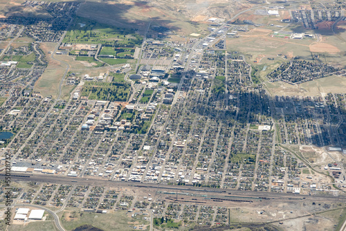 Aerial View of Laramie, Wyoming, USA photo