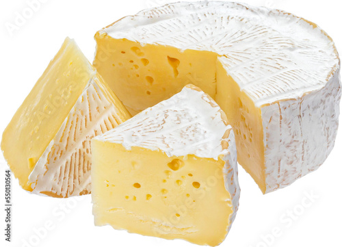 Camembert cheese isolated photo