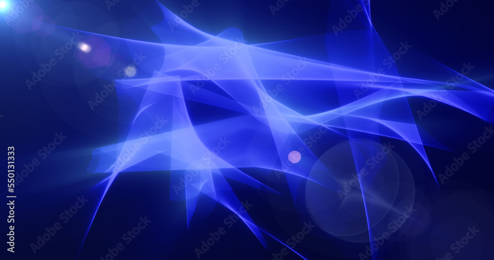 Fototapeta premium Futuristic abstract blue glowing glowing magical energy waves on a black background. Abstract background