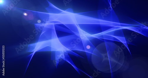 Futuristic abstract blue glowing glowing magical energy waves on a black background. Abstract background