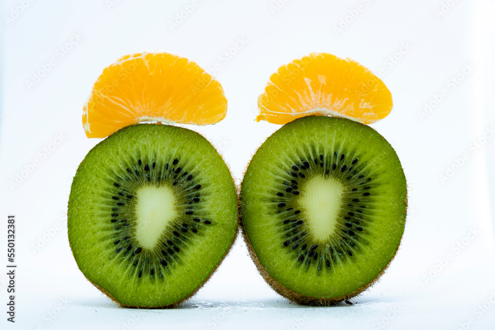Fototapeta premium Kiwi isolated in white background.