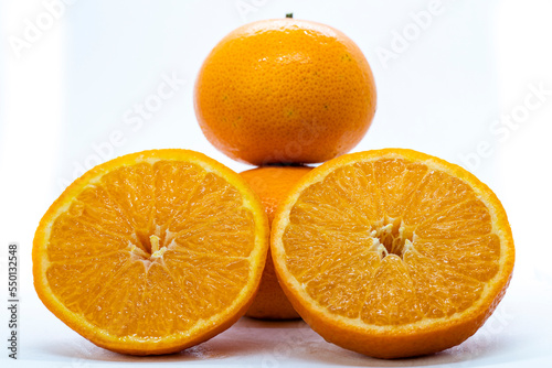 Orange isolated in white background.