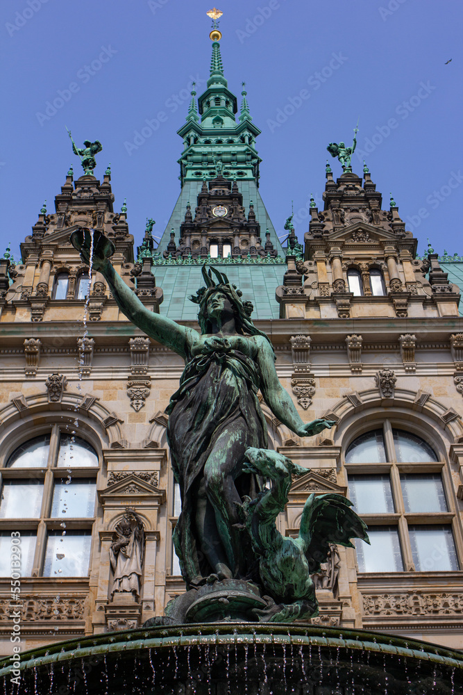 statue of saint in Hamburg