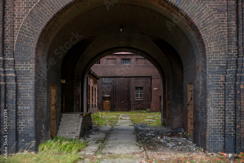 Old epic legendary historic brick abandoned power plant in Silesia, Poland