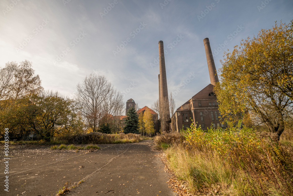 Old epic legendary historic brick abandoned power plant in Silesia, Poland Old epic legendary historic brick abandoned power plant in Silesia, Poland