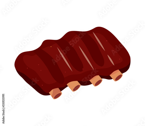 BBQ ribs pork icon