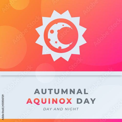 Happy Autumnal Equinox Day Celebration Vector Design Illustration. Template for Background, Poster, Banner, Advertising, Greeting Card or Print Design Element