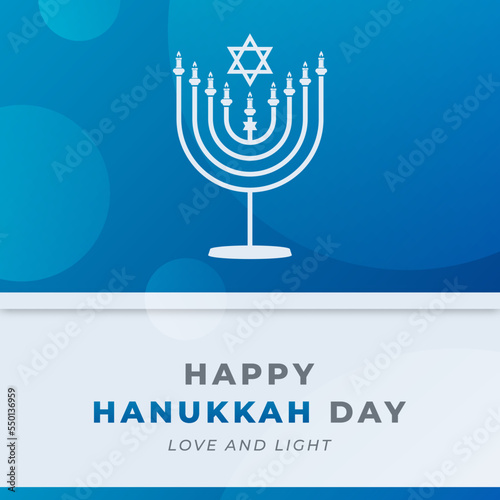 Happy Hanukkah Love and Light Celebration Vector Design Illustration. Template for Background, Poster, Banner, Advertising, Greeting Card or Print Design Element
