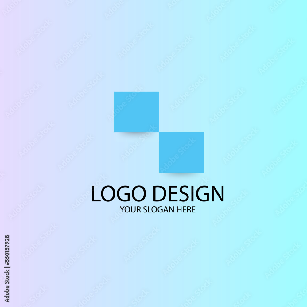 Abstract background with squares business logo design Abstract background with squares business logo design