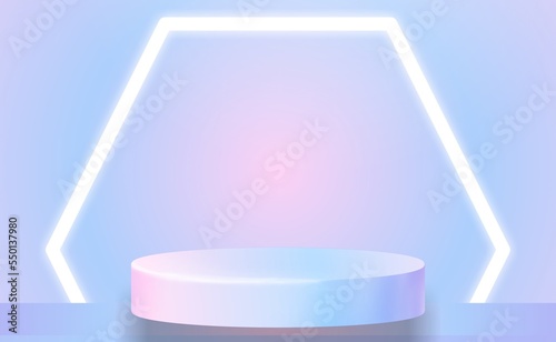 modern gradient background with podium stand 