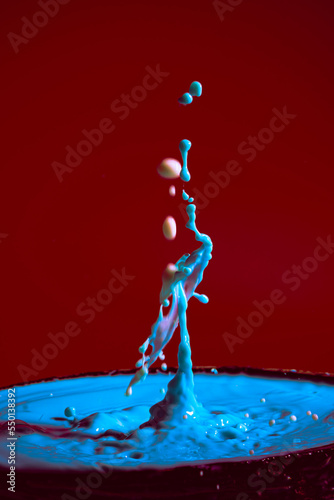 collision of moving water drops