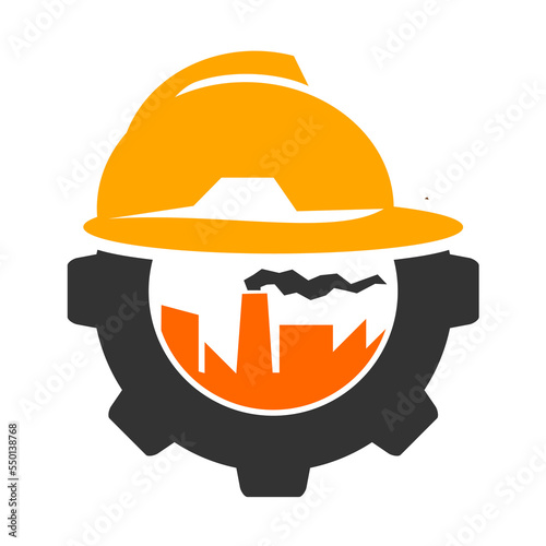 industrial gear logo template Icon Illustration Brand Identity