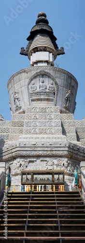 Vertical shot of the tower of Xihuang temple, Beijing, China photo