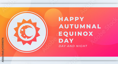 Happy Autumnal Equinox Day Celebration Vector Design Illustration. Template for Background, Poster, Banner, Advertising, Greeting Card or Print Design Element