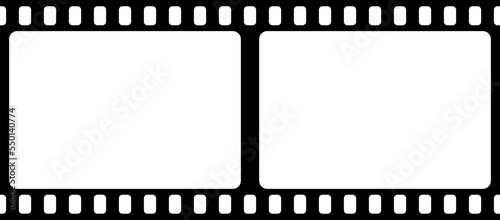 Grunge film strips collection. Old retro cinema movie strip video recording. Vector illustration.