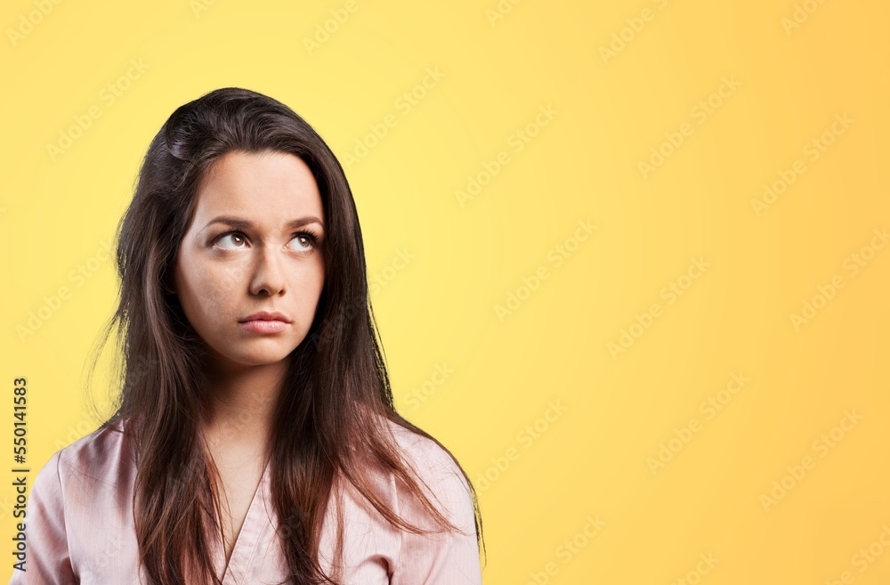 Young female student dreams of future Young female student dreams of future