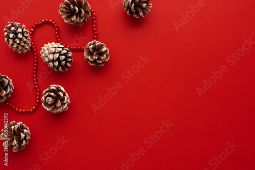 Close up view of Christmas decoration, Christmas mood background 
