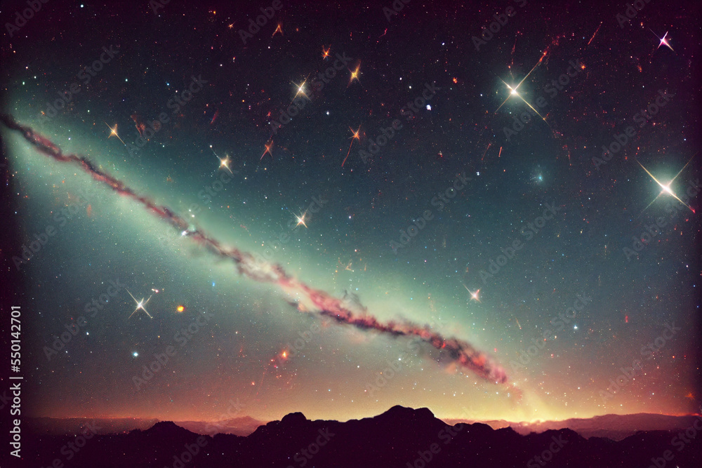 starry galaxy night over the mountains starry galaxy night over the mountains
