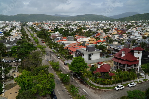View over the noble city of Jurere near Florianopolis, state Santa Catarina, Brazil. Chic and exclusive small town on an island in Southern Brazil.