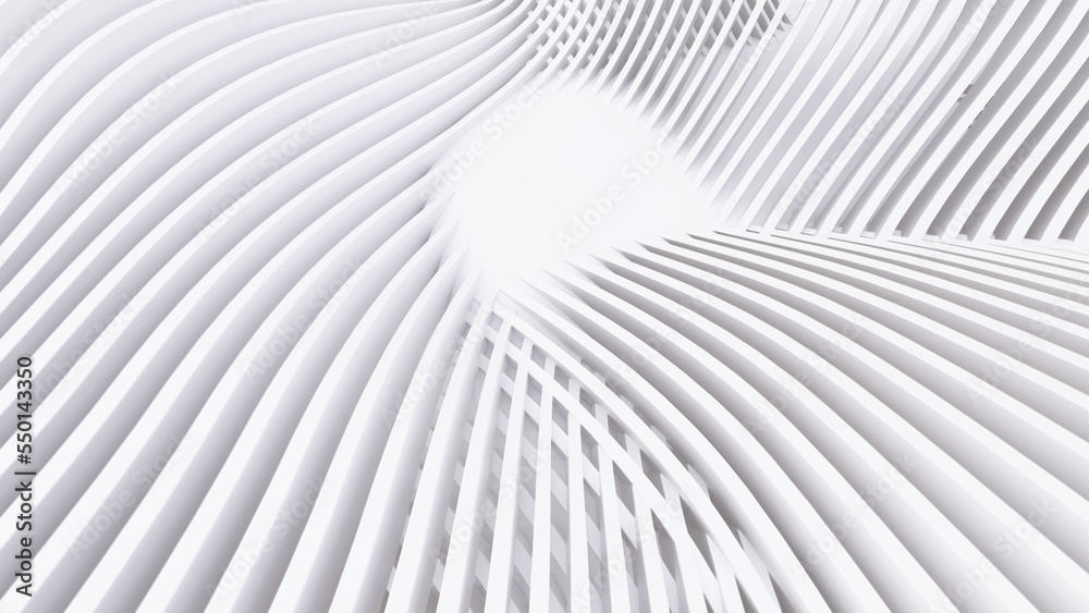Abstract Curved Shapes. White Circular Background. Abstract Curved Shapes. White Circular Background.