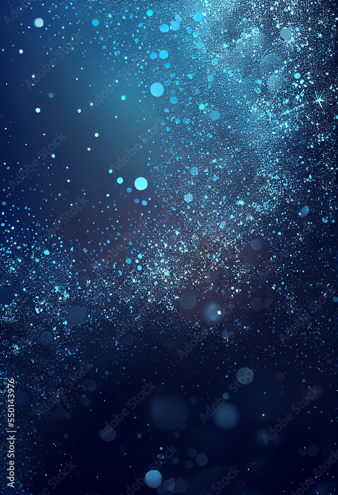 Fototapeta premium Abstract Deep Blue Bright Glitter Background Elegant Design illustration