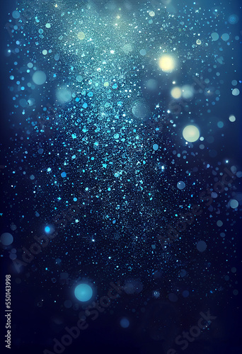 Abstract Deep Blue Bright Glitter Background Elegant Design illustration
