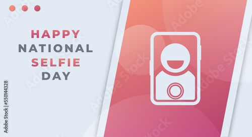 Happy National Selfie Day June Celebration Vector Design Illustration. Template for Background, Poster, Banner, Advertising, Greeting Card or Print Design Element