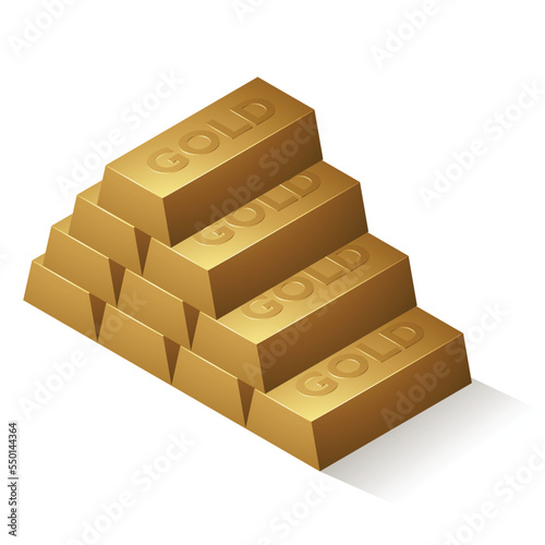 10 Gold Bars with Embossed Text