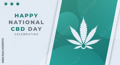 Happy National CBD Day August Celebration Vector Design Illustration. Template for Background, Poster, Banner, Advertising, Greeting Card or Print Design Element