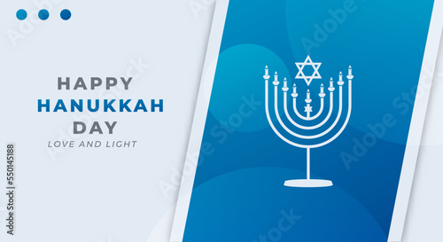 Happy Hanukkah Love and Light Celebration Vector Design Illustration. Template for Background, Poster, Banner, Advertising, Greeting Card or Print Design Element