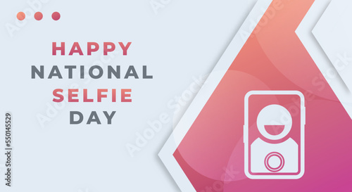 Happy National Selfie Day June Celebration Vector Design Illustration. Template for Background, Poster, Banner, Advertising, Greeting Card or Print Design Element