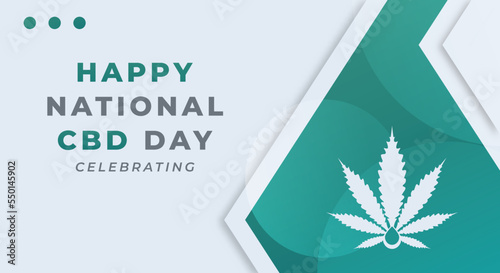Happy National CBD Day August Celebration Vector Design Illustration. Template for Background, Poster, Banner, Advertising, Greeting Card or Print Design Element