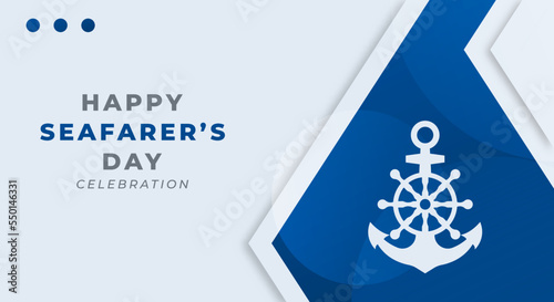 Happy Day of the Seafarer Celebration Vector Design Illustration. Template for Background, Poster, Banner, Advertising, Greeting Card or Print Design Element