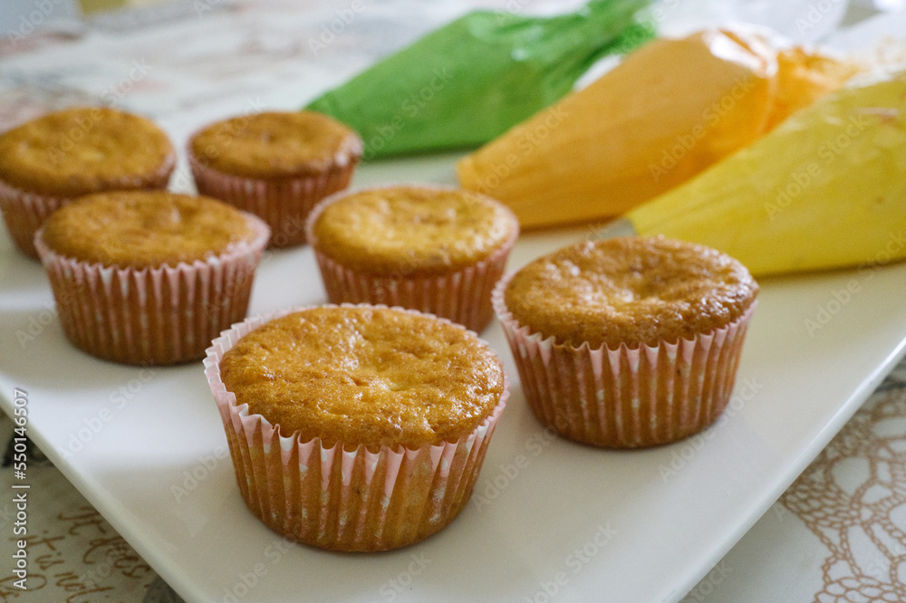 homemade yellow and green colored cupcakes homemade yellow and green colored cupcakes
