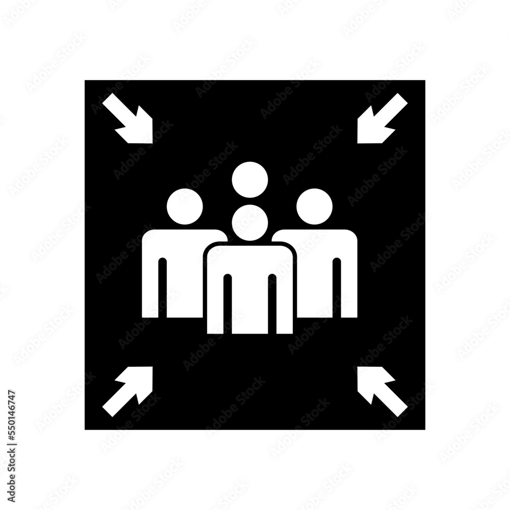 Assembly point icon vector logo design template Assembly point icon vector logo design template