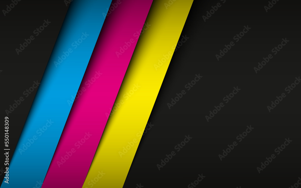 Modern cmyk business design concept. Cmyk print color background. Vector abstract banner