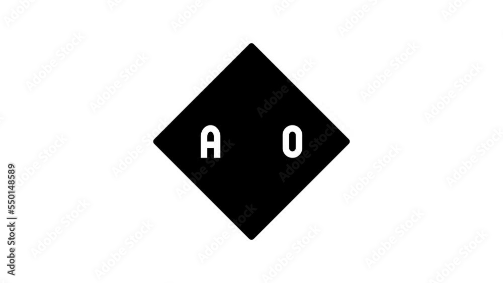 caution road sign line icon animation caution road sign line icon animation
