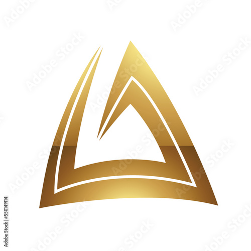 Golden Letter A Symbol on a White Background - Icon 5