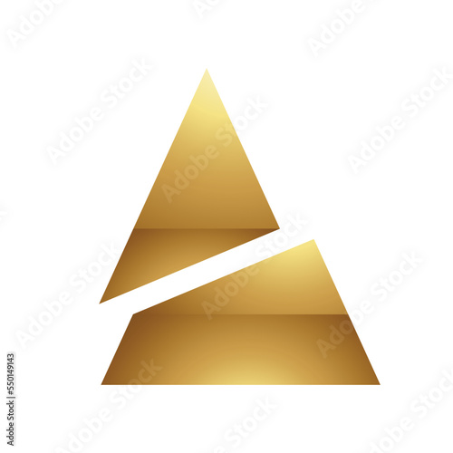 Golden Letter A Symbol on a White Background - Icon 9