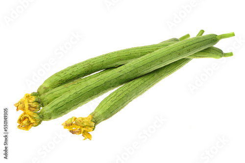 fresh loofah on the white background