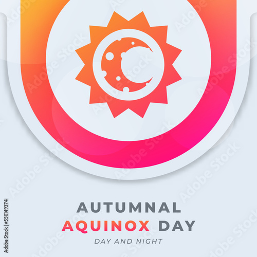 Happy Autumnal Equinox Day Celebration Vector Design Illustration. Template for Background, Poster, Banner, Advertising, Greeting Card or Print Design Element