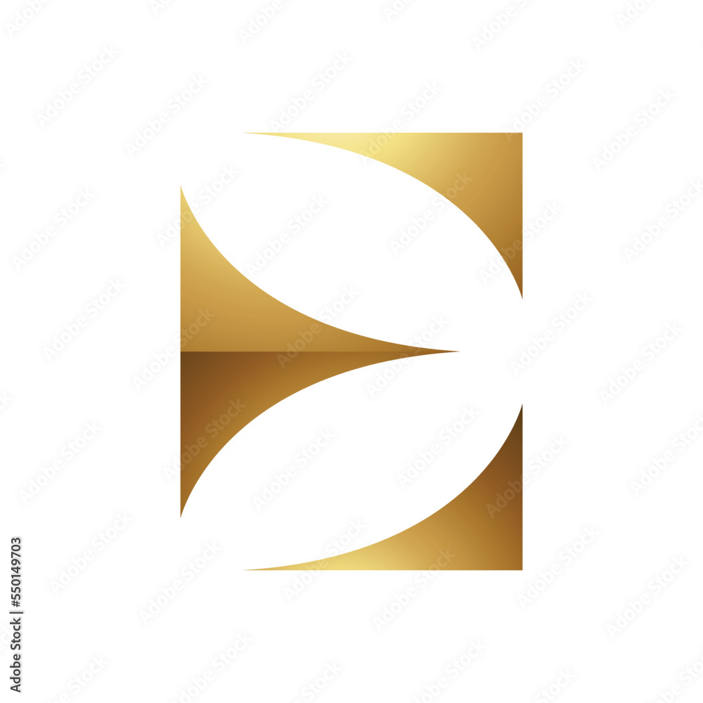 Golden Letter E Symbol on a White Background - Icon 7 Golden Letter E Symbol on a White Background - Icon 7