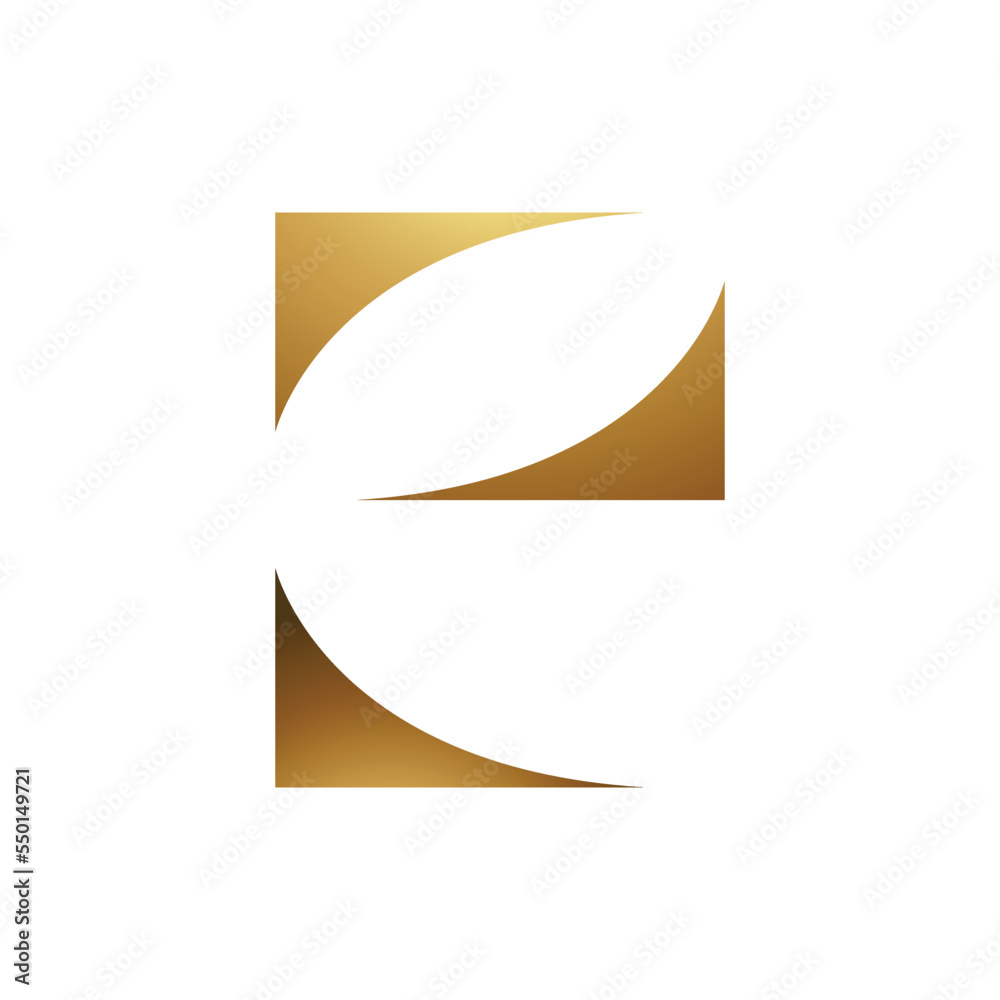 Golden Letter E Symbol on a White Background - Icon 9 Golden Letter E Symbol on a White Background - Icon 9